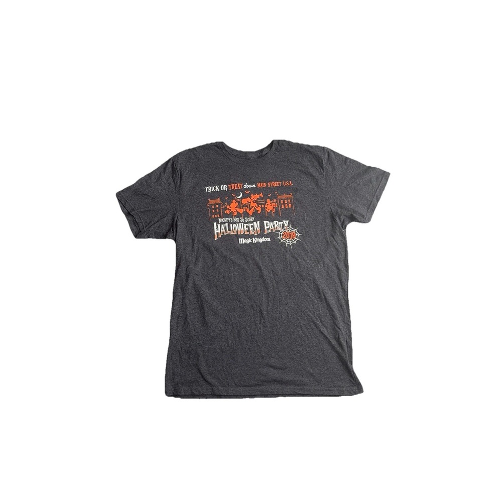 NEW Disney Parks Halloween Trick Or Treat Down Main Street T-shirt Adult L